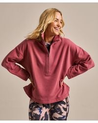 BAM Clothing - Funnel Neck Easy Zip Sweatshirt Rose Garnet - Lyst
