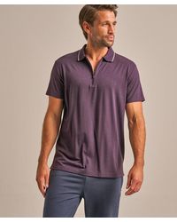 BAM Clothing - Quarter Zip Polo Shirt Dark Damson Dusk Trim - Lyst