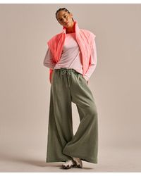 BAM Clothing - Breathable Cotton Gauze Wide Leg Yoga Pants Washed Khaki - Lyst