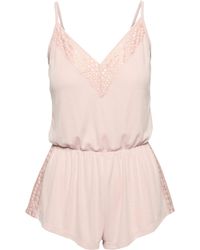 Banana Republic Sweet Dreams Textured Sleep Romper - Pink