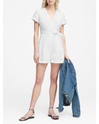 banana republic white romper