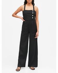banana republic striped jumpsuit