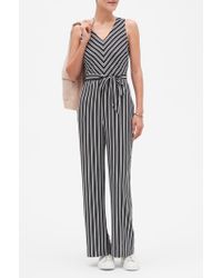 banana republic striped jumpsuit
