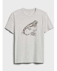 Banana Republic Factory Iguana Graphic T-shirt - White