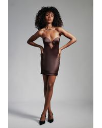 Bardot - Eleni Satin Mini Dress - Lyst
