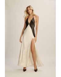 Bardot - Yve Contrast Halter Dress - Lyst