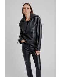 Bardot - Double Breasted Biker Jacket - Lyst