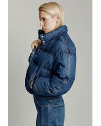 Bardot - Denim Bomber Jacket - Lyst