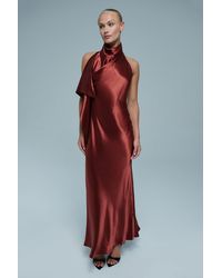 Bardot - Sierra Drape Front Maxi Dress - Lyst