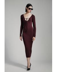 Bardot - Verona Knit Midi Dress - Lyst