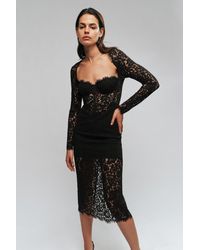 Bardot - Clarissa Lace Corset Midi Dress - Lyst