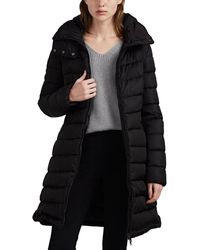 Moncler Flammette Down Zip-front Coat - Black