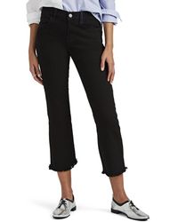 Current/Elliott The Kick Mid-rise Flared Jeans - Black