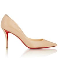 Christian Louboutin Apostrophy Matte Leather Pumps - Pink