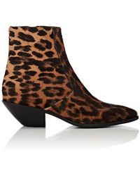 saint laurent leopard booties