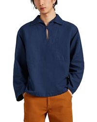 Jacquemus Oversized Linen-cotton Canvas Shirt - Blue