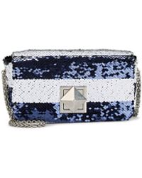 Sonia Rykiel Le Copain Medium Sequined Chain Shoulder Bag - Metallic