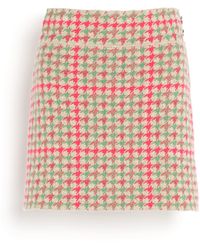 Barrie - Cashmere And Wool Skirt With Houndstooth Pattern - Lyst
