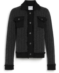 Barrie - Denim Jacket In Ribbed Knit - Lyst