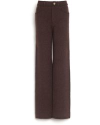 Barrie - Denim Cashmere And Cotton Trousers - Lyst