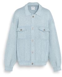 Barrie - Denim Oversized Cashmere And Cotton Jacket - Lyst