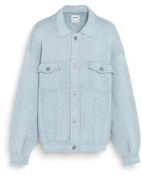 Barrie - Denim Oversized Cashmere And Cotton Jacket - Lyst
