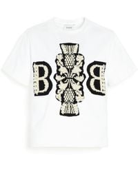 Barrie - Cropped T-Shirt With Logo Cashmere Patch - Lyst
