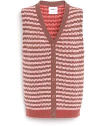 Barrie - Striped Cashmere Lace Sleeveless Gilet - Lyst