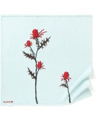 Barrie - Cashmere Scarf With Embossed Thistle Motif - Lyst