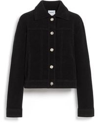 Barrie - Suede-effect Jacket In Cashmere And Cotton - Lyst