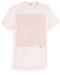 Barrie - Sparkling T-shirt With Cashmere B Logo Patch - Lyst