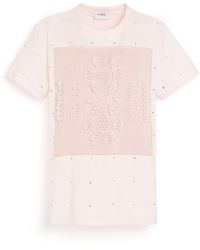 Barrie - Sparkling T-shirt With Cashmere B Logo Patch - Lyst