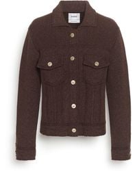 Barrie - Denim Fitted Cashmere And Cotton Jacket - Lyst