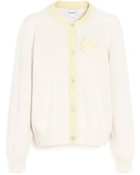 Barrie - Marled Cashmere Cardigan With B Logo - Lyst