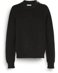 Barrie - Jumper In Chunky Cashmere With Gold Buttons - Lyst
