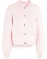 Barrie - Cashmere Cardigan With A Tartan Motif - Lyst