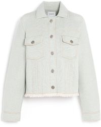 Barrie - Denim Jacket With Pleated Back In Cashmere And Cotton - Lyst
