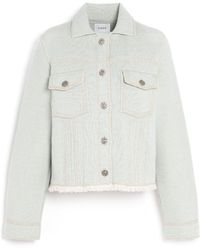 Barrie - Denim Jacket With Pleated Back In Cashmere And Cotton - Lyst
