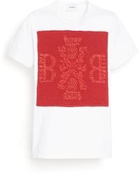 Barrie - T-Shirt With Logo Cashmere Patch - Lyst