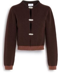 Barrie - Cashmere Cardigan With Jewelled Details - Lyst