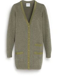 Barrie - Long Wool Cardigan With Ribbon Detail - Lyst