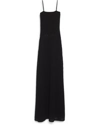 Barrie - Long Dress With Straps In Cashmere Lace - Lyst