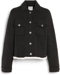 Barrie - Denim Jacket With Pleated Back In Cashmere And Cotton - Lyst