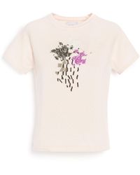 Barrie - Cashmere Top With Floral Motif - Lyst