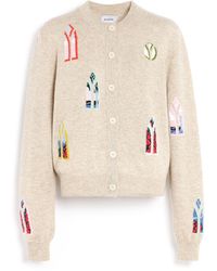 Barrie - Cashmere Cardigan With Landscape Motif - Lyst