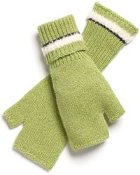 Barrie - Shearling-effect Cashmere Fingerless Gloves - Lyst