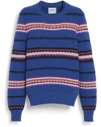 Barrie - Striped Chunky Cashmere Jumper - Lyst