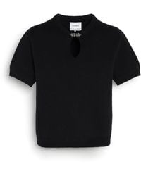 Barrie - Cashmere Top With Jewelled Details - Lyst