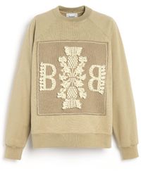 Barrie - Sweatshirt With Logo Cashmere Patch - Lyst