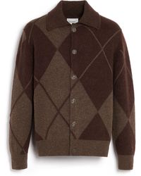 Barrie - Cashmere Cardigan With A Tartan Motif - Lyst